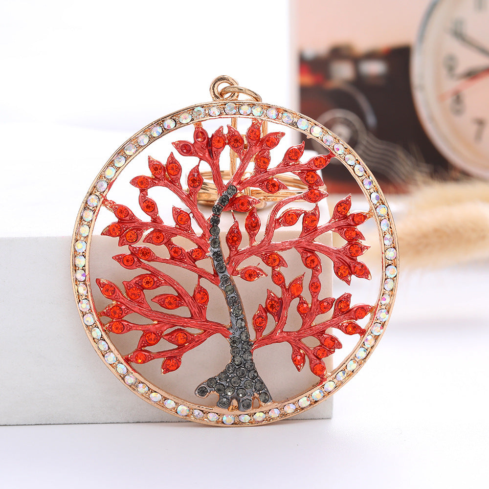 Wholesale Rhinestone Tree of Life Creative Alloy Keychain